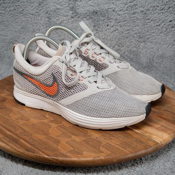 Nike Zoom Strike Womens Size 9 Gray White Athletic Running Shoes Sneakers - Picture 1 of 9